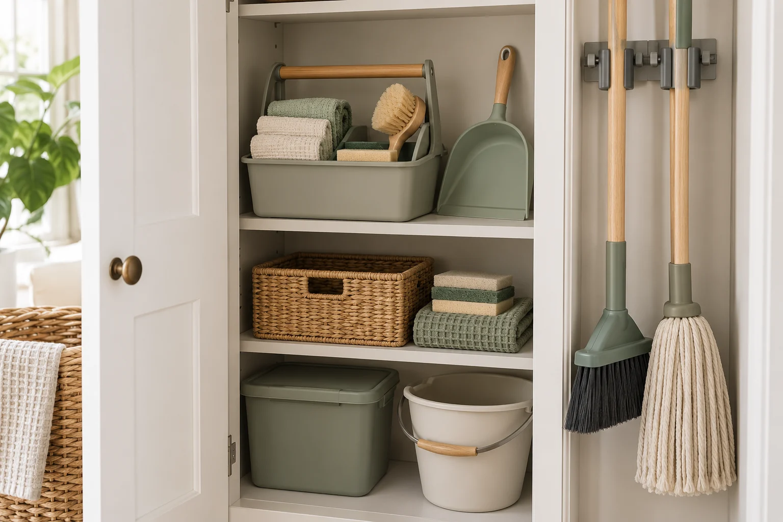 A 15-Minute Home Organization Station for Cleaning Tools