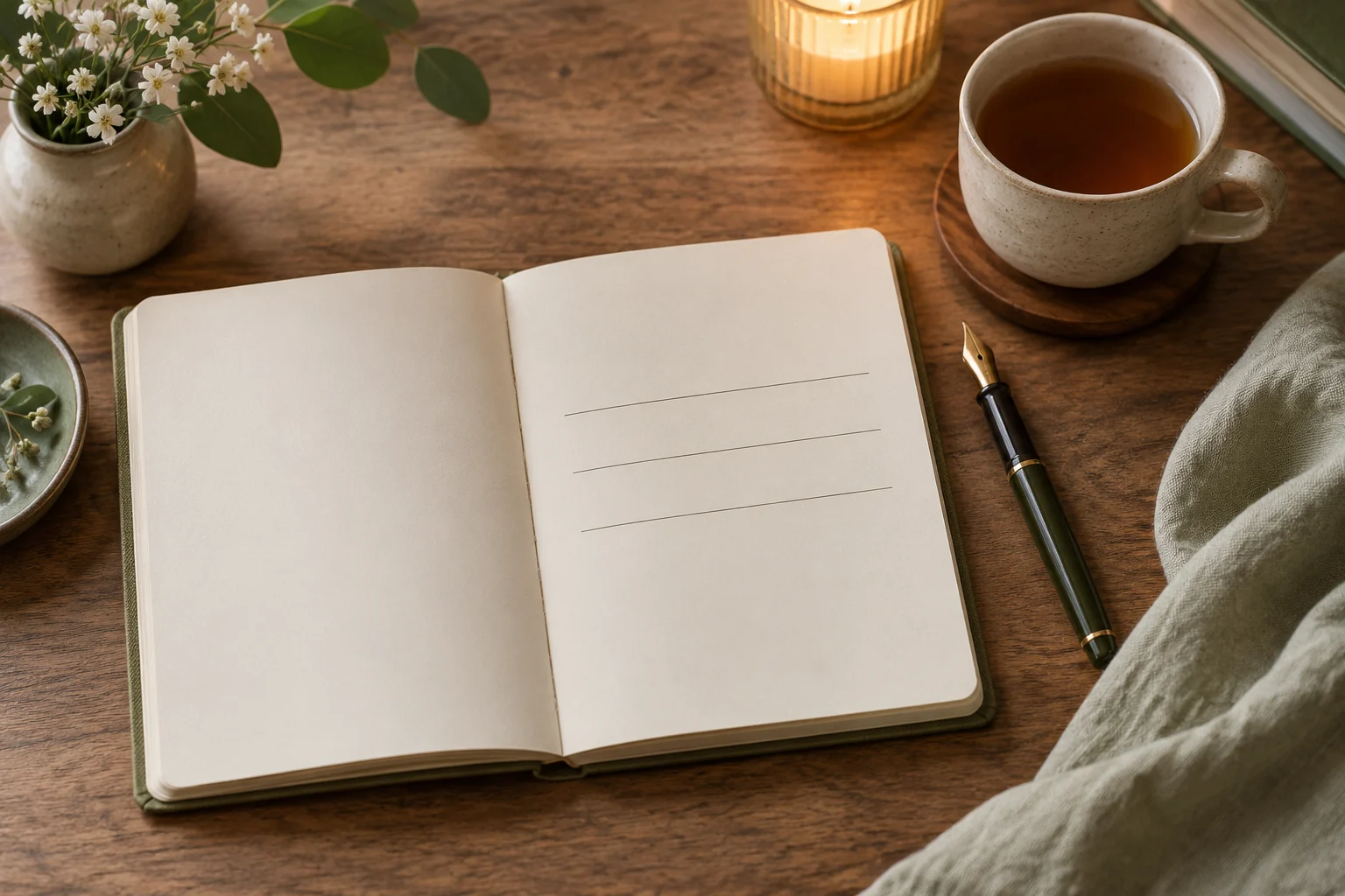 A Low-Pressure Three-Line Mood Journal for a 15-Minute Self-Care Routine