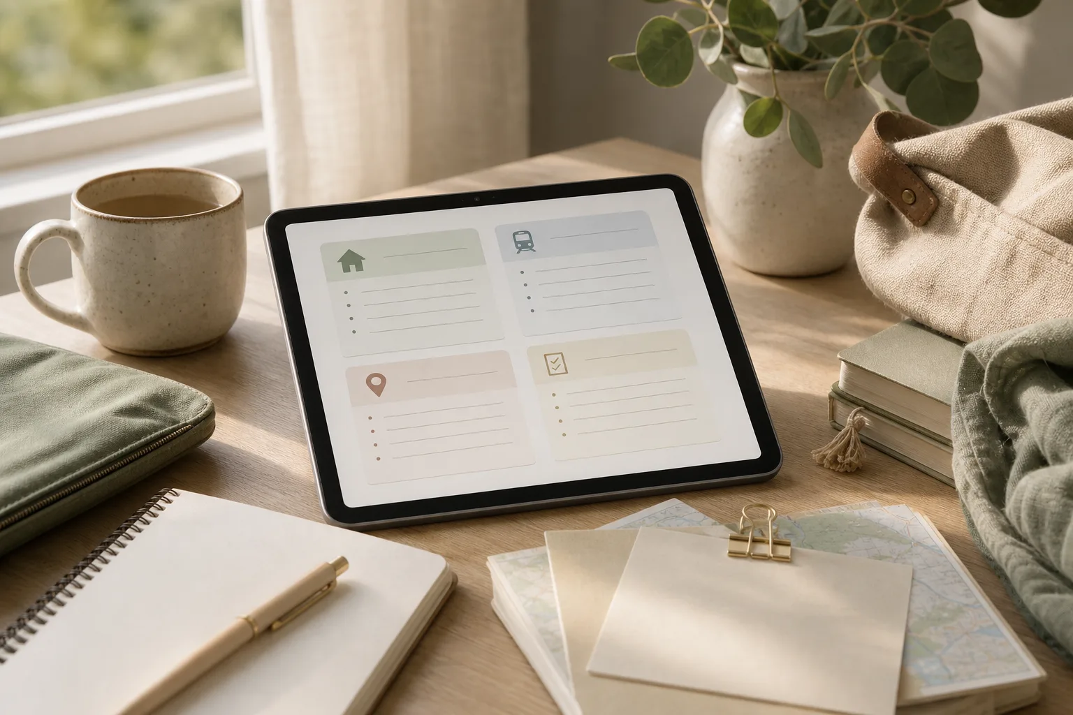 A 15-Minute Travel Planning Organization Routine for Lodging and Transit